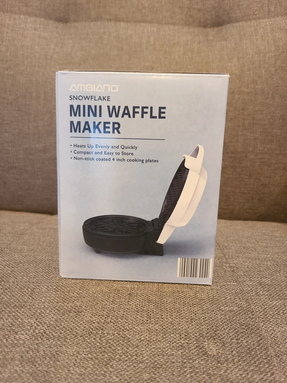 Ambiano Snowflake Mini Waffle Maker - New